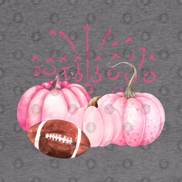 Pink October Football by LylaLace Studio